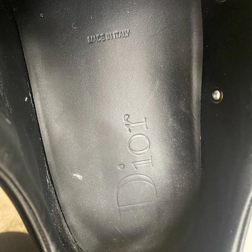 Dior Men's Black Leather Sneakers - Picture 7 of 9
